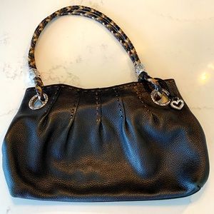 Brighton Leather Bag with Silver Accents